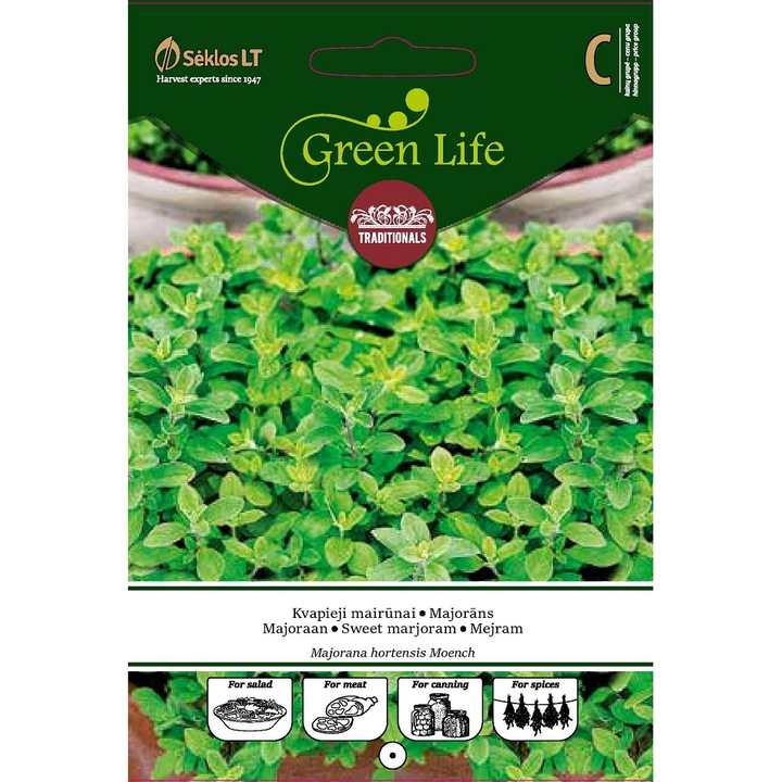 Seminte, Maghiran, Green Life, plic, 1 gram