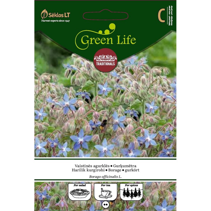 Seminte, Limba Mielului, Green Life, plic, 2 grame