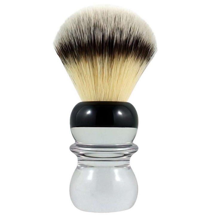 Pamatuf barbierit RazoRock, BC Silvertip Plissoft, Par sintetic, 24 mm