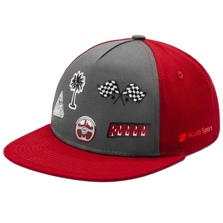 Audi Sport sapka gyerekeknek, szürke/piros, AUDI33