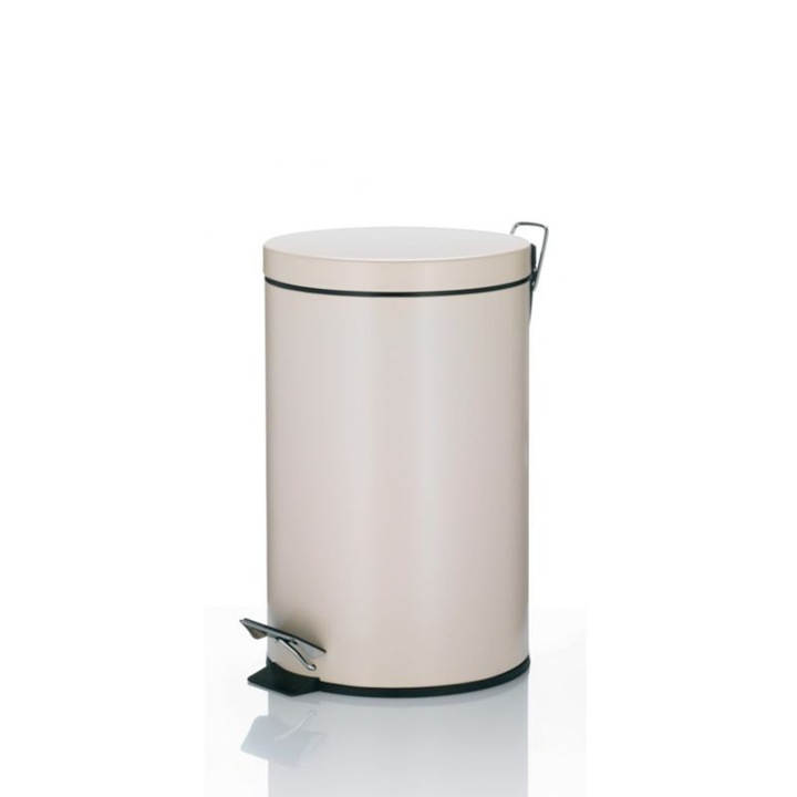 Кош с педали, Kela, Метален, 12 L, Бежов