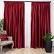 Комплект 2 пердета Hiko Comfy ярко червено кадифе 2x200x245см, с камъш