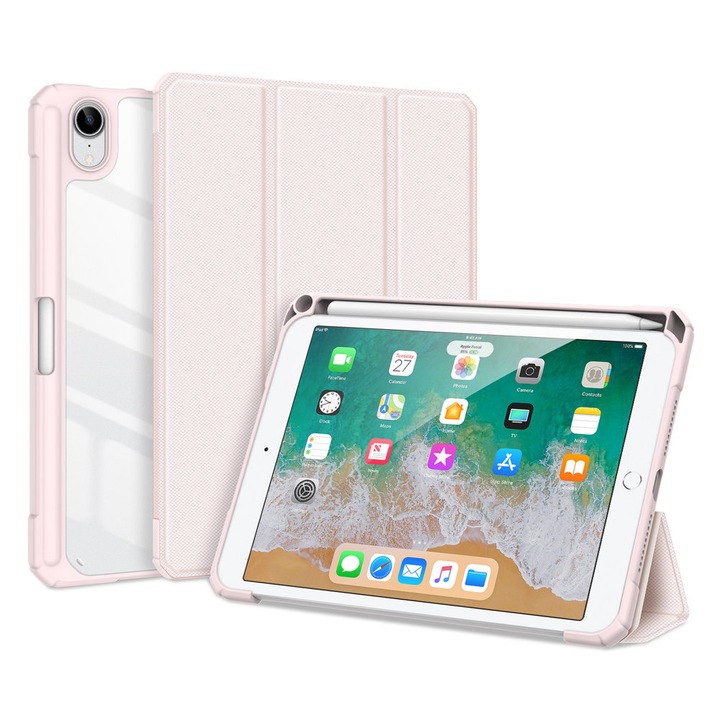 Калъф DuxDucis Toby Armored Tough Smart Cover за Apple iPad mini 6, 2021, Pink sand