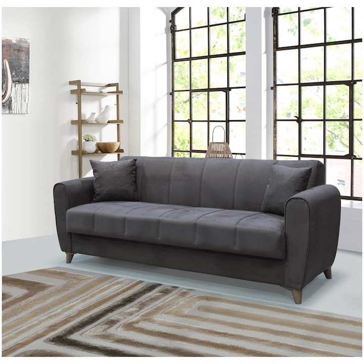 Разтегателен диван с ракла за съхранение Paris Modella, 215x80x80 см, Кафяв