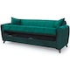 Canapea extensibila cu lada depozitare Modella Paris 215x80x80 cm, Verde