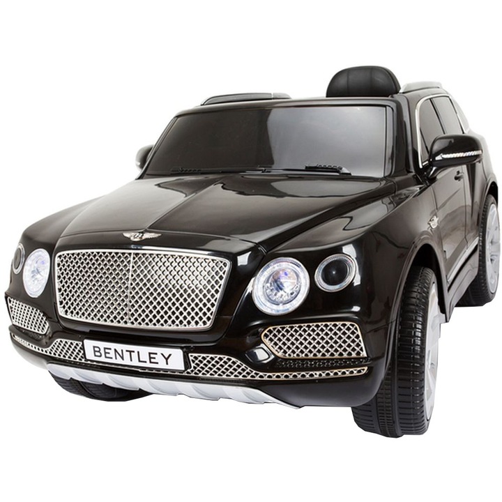 Masinuta Electrica cu acumulator pentru copii NOVOKIDS™ Bentley Bentayga, 3-8 ani, 12V, Lungime 126 cm, 2 motoare, Negru