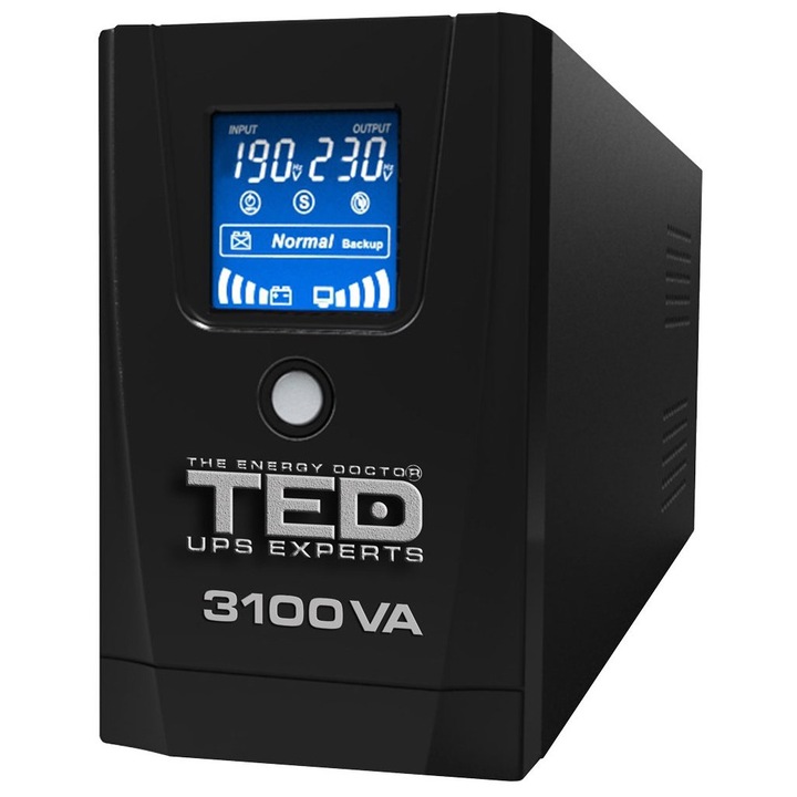 UPS TED Electric 3100VA / 1800W Line Interactive с 3 шуко изхода и LCD дисплей TED-3100