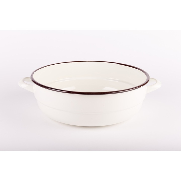 Bonyhádi zománcozott fülestál 32 cm