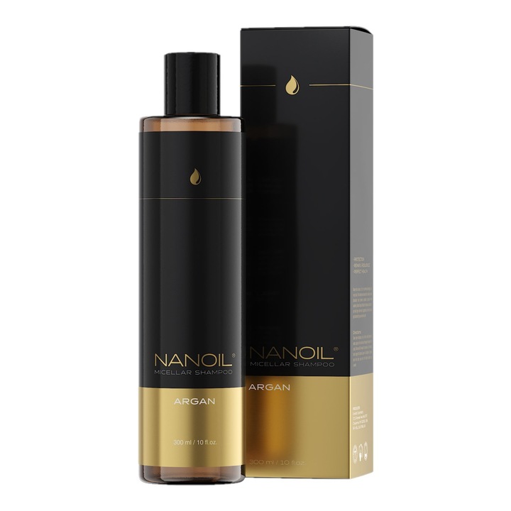 Nanoil Micellar Shampoo Argan sampon de curatare pentru par uscat si deteriorat 300 ml