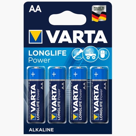 Baterii alcaline Longlife Power AA, 4 buc Varta