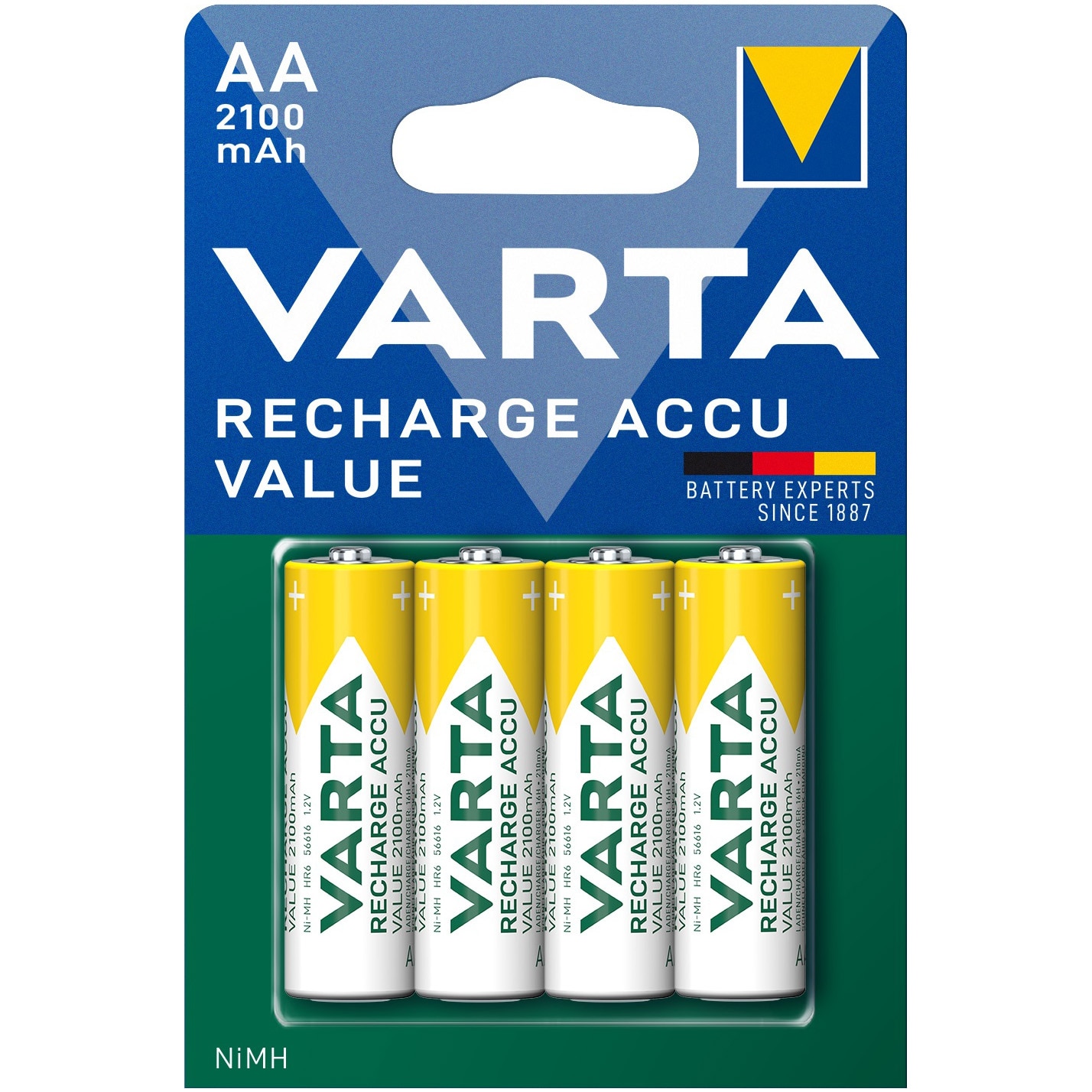 Acumulatori AA 2100mAh, 4 buc Varta