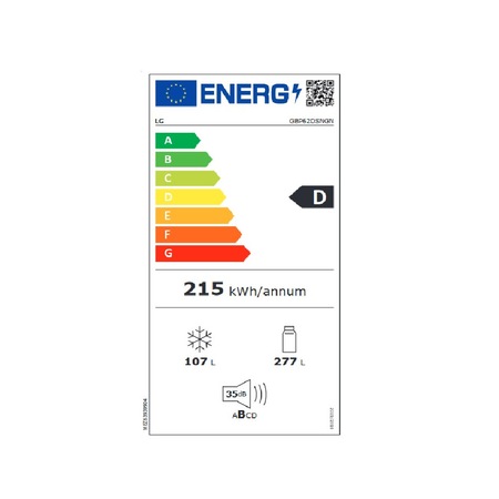 Combina frigorifica LG GBP62DSNGN, No Frost, 384 l, H 203, cm, Clasa D, Grafit