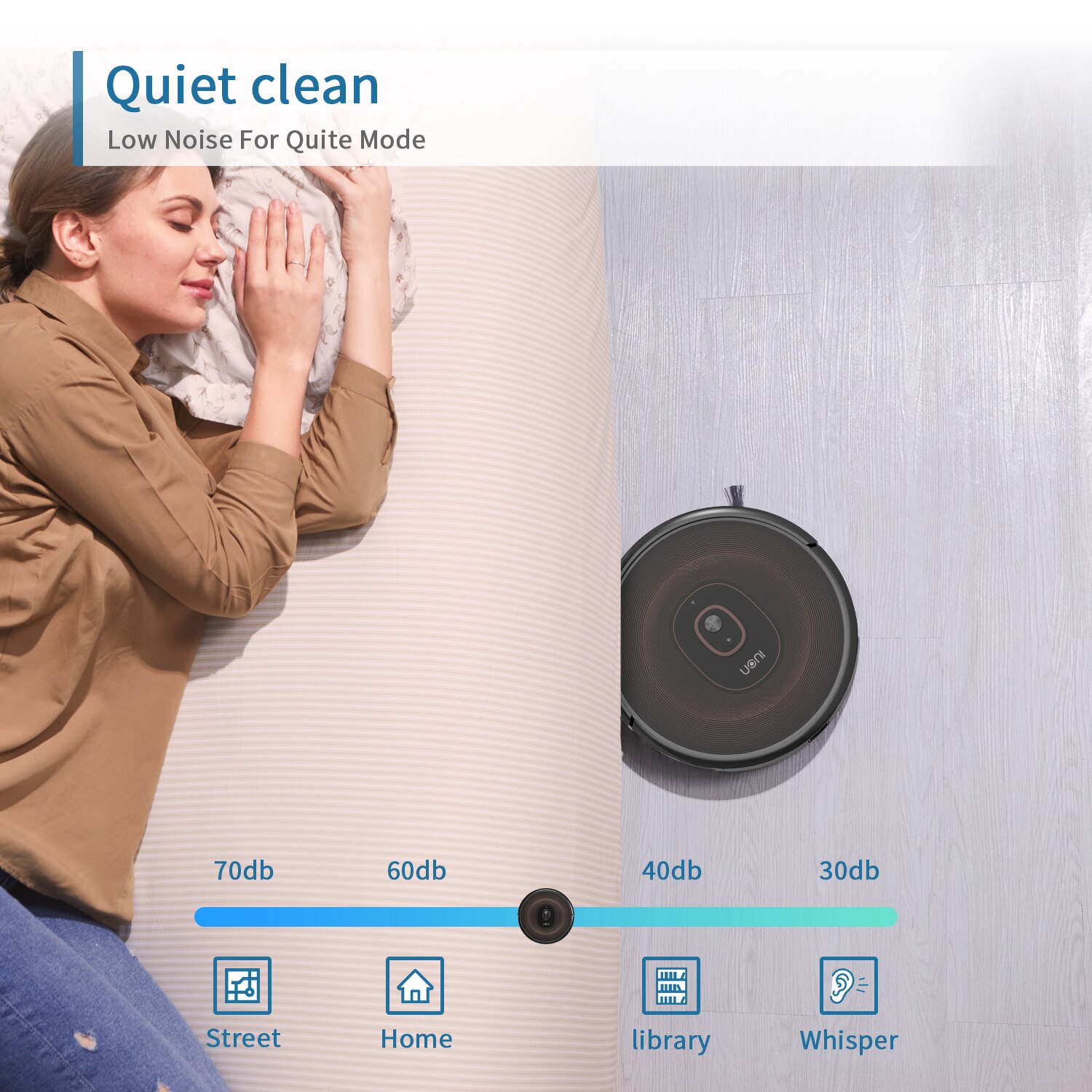 Robot de aspirare Uoni Samurai S1, 40W, 120150 min, WiFi App, 0.5L