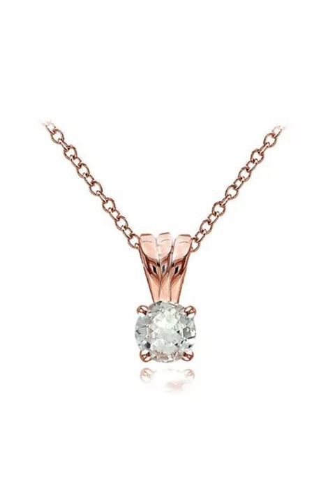 Női nyaklánc kristályokkal, Model Elegance, Rose Gold
