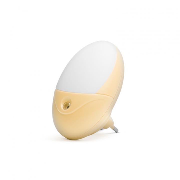 Нощна лампа със сензор за светлина, 240 V, Жълта