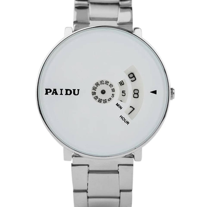 Часовник Paidu, кварц, бял циферблат, Nilex