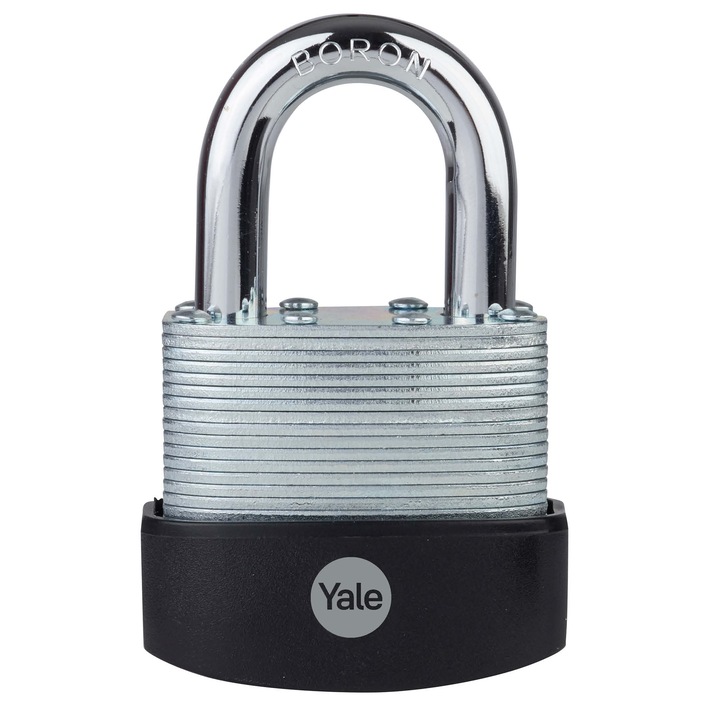 Lacat Yale din otel laminat corp 55 mm, rezistent la umiditate, nivel maxim de protectie Y127B/55/129/1