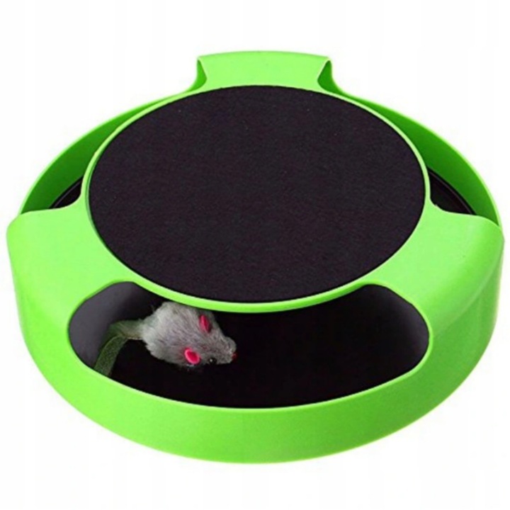 Jucarie pentru pisici si suprafata de zgariat - 25x6,5 cm - Verde