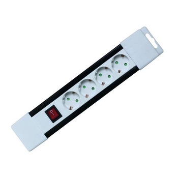 Prelungitor cu 4 socluri, intrerupator, Home PNV 04K/WH Prelungitor cu 4 socluri, intrerupator, Home PNV 04K/WH
