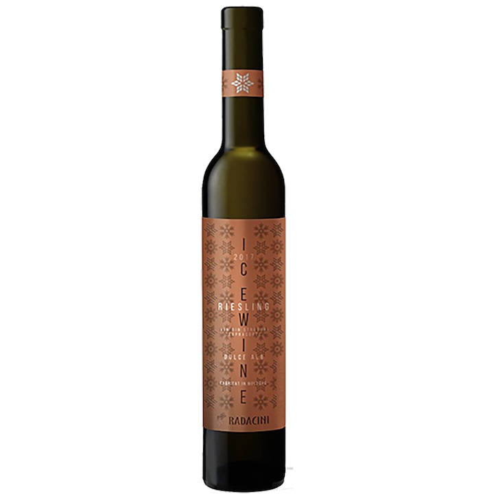 Vin alb dulce Radacini Ice Wine Riesling 375ml, arome fructe exotice, culoare aurie