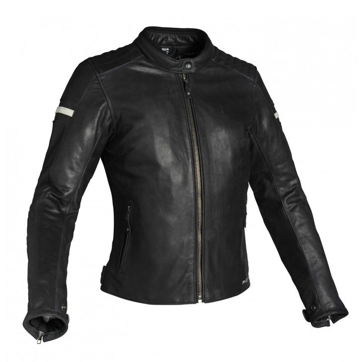 Jacheta protectie motocicleta pentru dama, Richa, Piele de vitel, Negru, 36