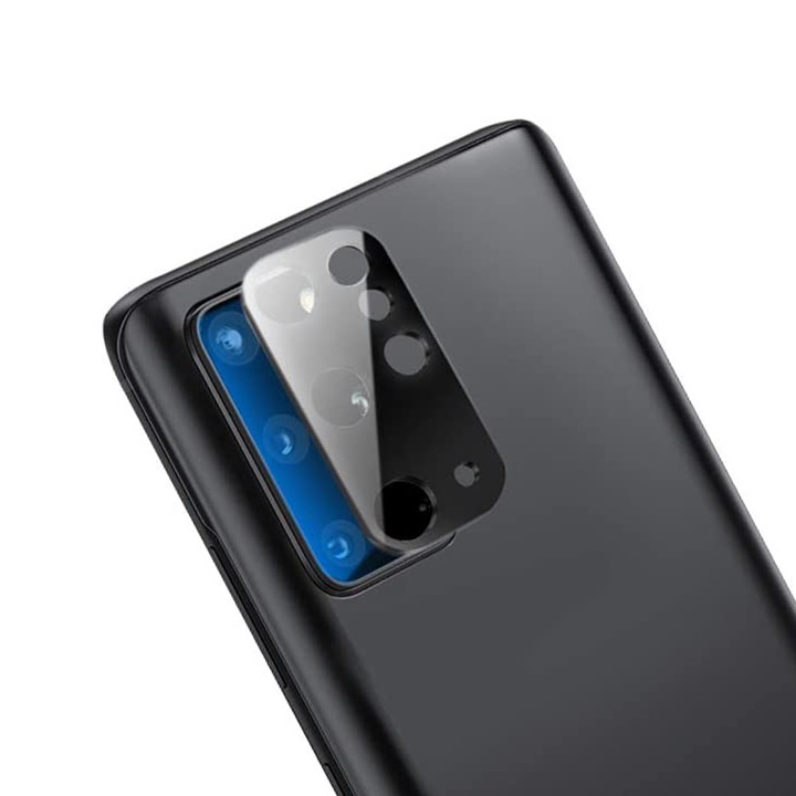 Фолио за Samsung Galaxy S20 Plus/S20 Plus 5G, Стъклен протектор за камера Lito S+, черен