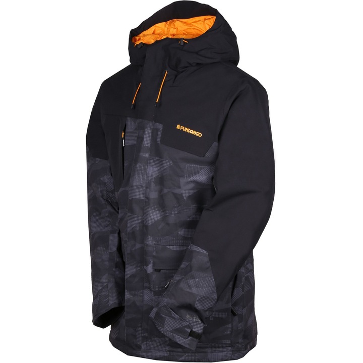Jacheta de schi si snowboard pentru barbati, Fundango RYDER Jacket, Negru, XXL
