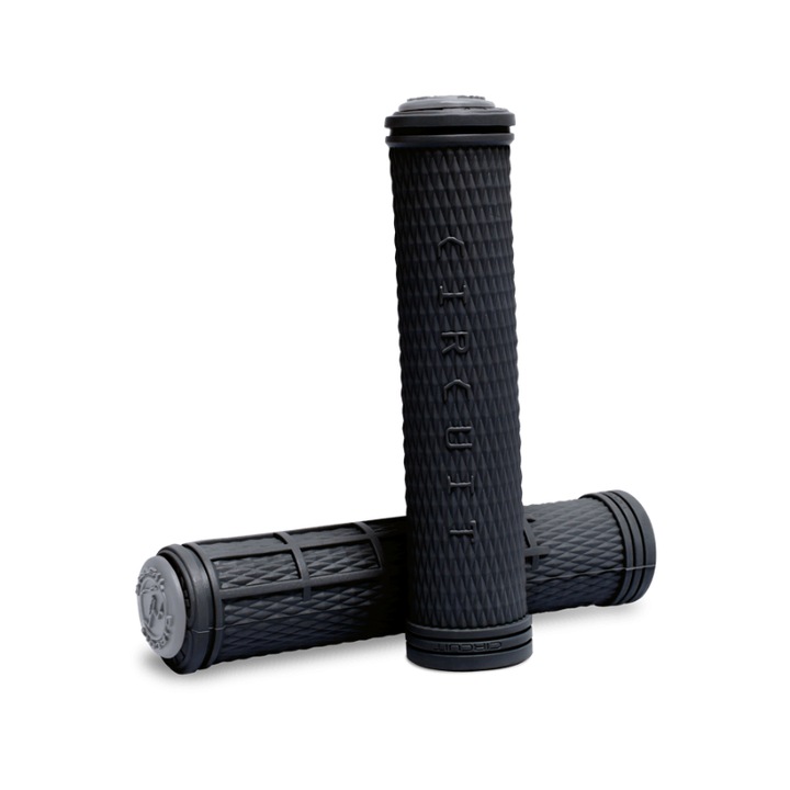 Set 2 mansoane ghidon moto Adventure, 2.2x2.4x13.4 cm, Negru