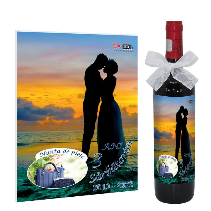 Set cadou, Nunta de Piele, aniversare 3 ani de casatorie, ILIF11225 - Poza apus - 23h Events