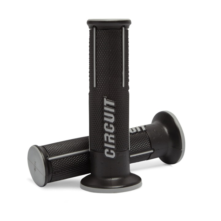 Set 2 mansoane ghidon moto Speed, 2.2x2.4x12.2 cm, Gri/Negru