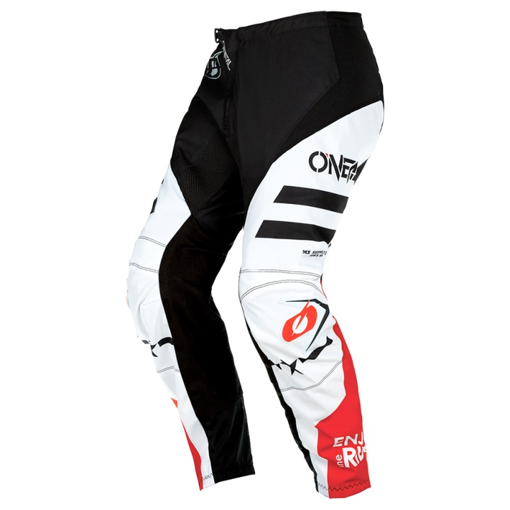 Pantaloni motocross O’NEAL element squadron V.22 Negru/Alb/Rosu 34