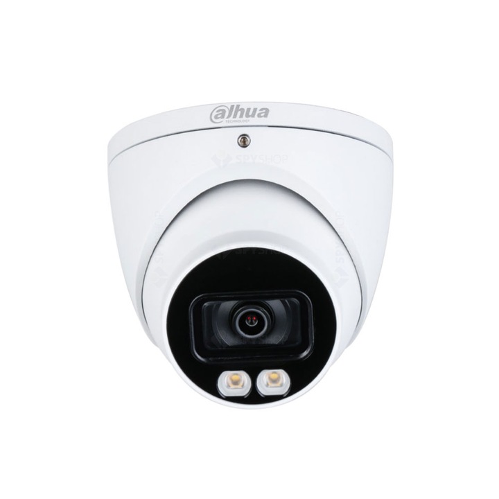 Camera supraveghere Dome Dahua Starlight Full Color, HAC-HDW1509T-A-LED, 5 MP, lumina alba 40 m, 3.6 mm, microfon