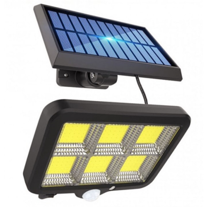 Соларен проектор 120 LED COB iKlassQeer, сензор за светлина и движение