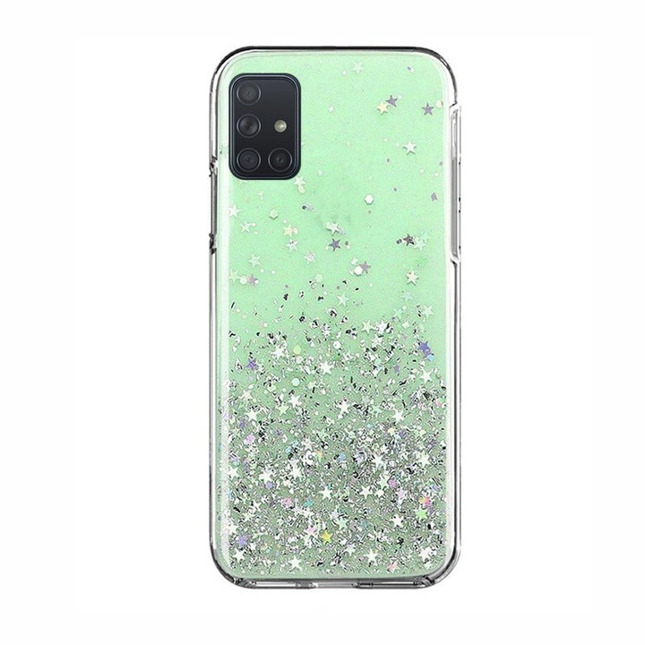 Husa telefon Star Glitter Shining Armor, Wozinsky, pentru Samsung Galaxy A3, Verde