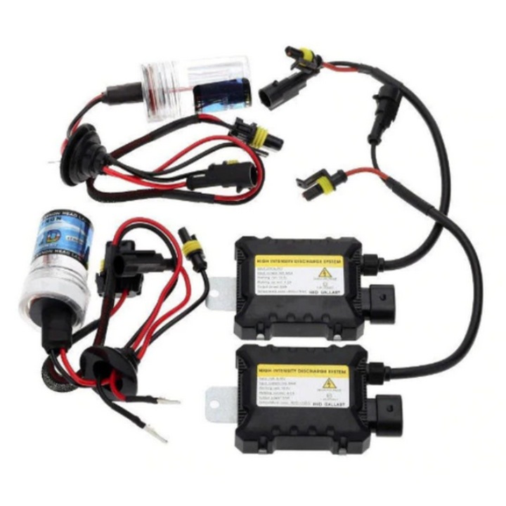 Kit Xenon Auto H3 HID de 55W, 12V 6000K, Balast Slim