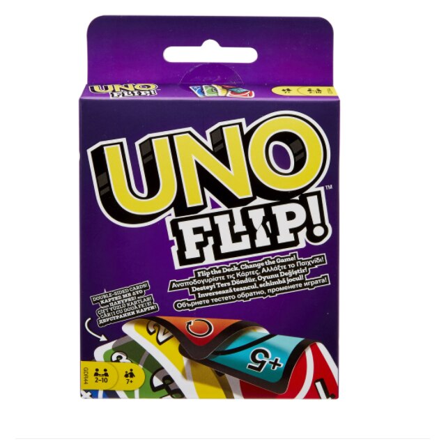 Joc de societate Uno- Flip Side, Mattel, 7 ani+, 2-10 jucatori