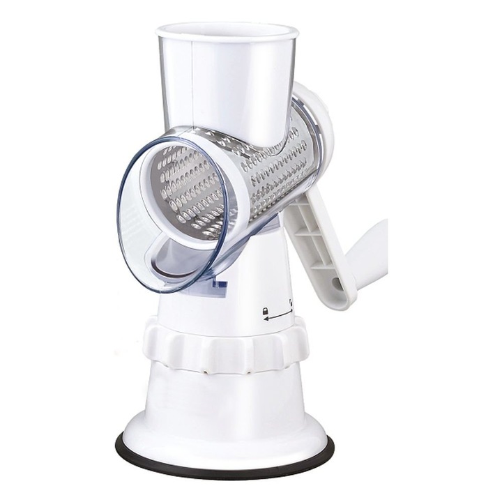 Razatoare cu tambur 3 in 1 MediaShop livington sumo slicer 3614, 3 tamburi interschimbabili, Alb