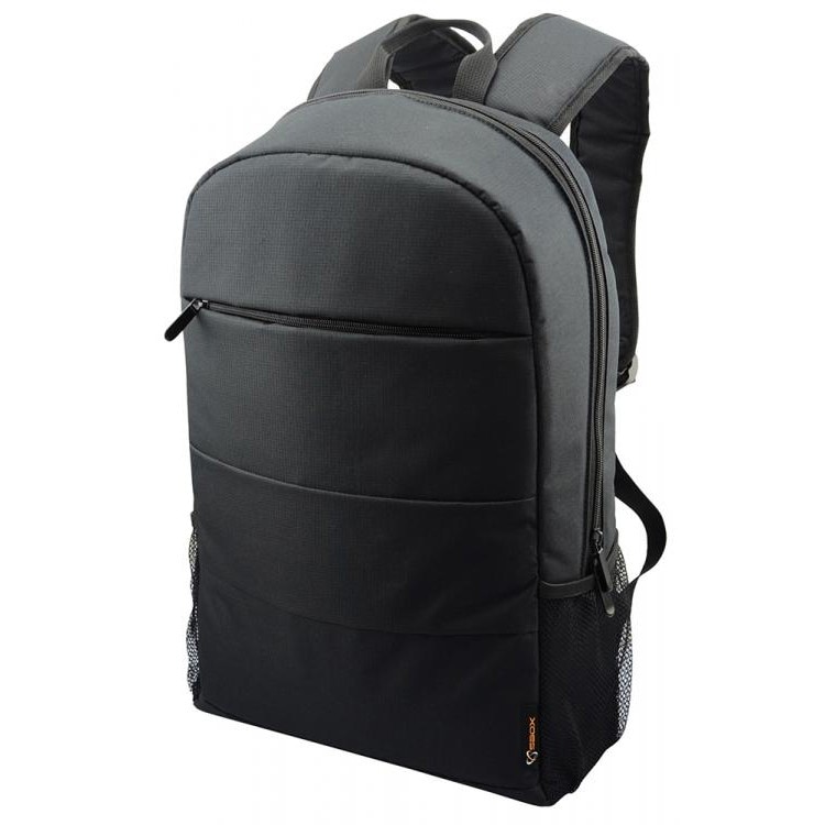 Rucsac Laptop Sbox TORONTO, Compartiment Laptop max. 15.6", Buzunare laterale, Bretele Captusite, Rezistent la apa, Dimensiuni 48 x 33 x 12 cm, Negru