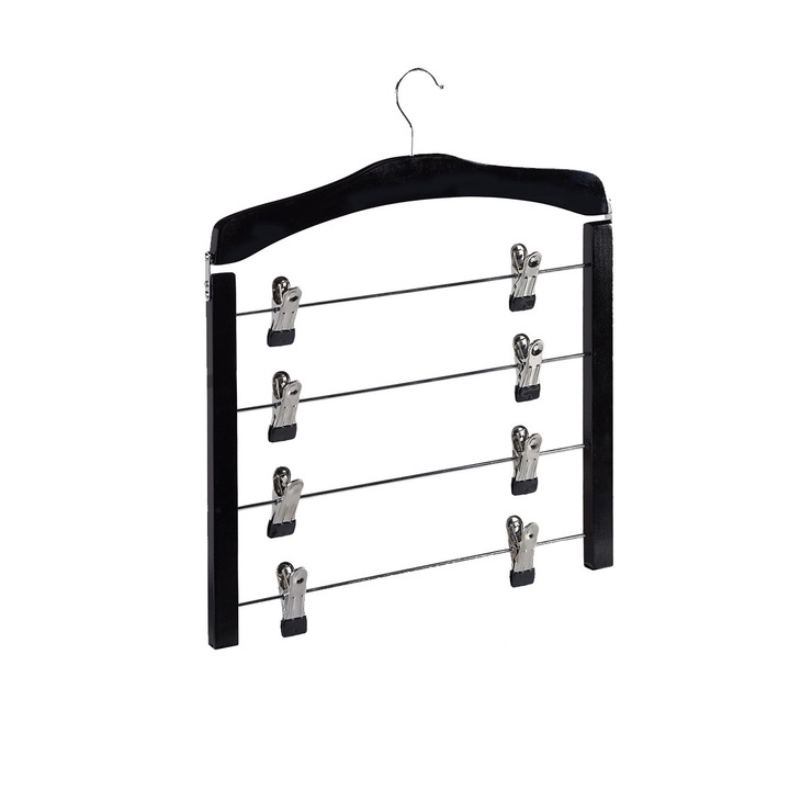 Set Umerase fuste/pantaloni, Lemn, Negru 3 bucati