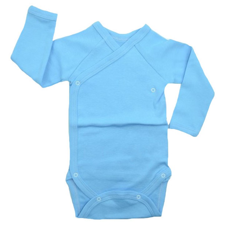 Боди с дълъг ръкав за деца Mini Junior Mini Junior MJ-5AD-62, Син 62 см