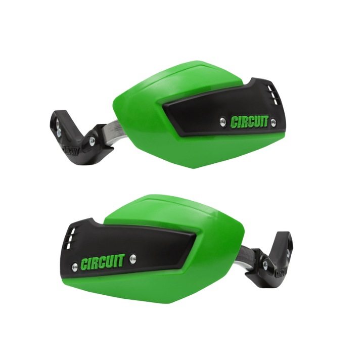 Set 2 protectii maini Alloy, Polipropilena/Aluminiu, Negru/Verde