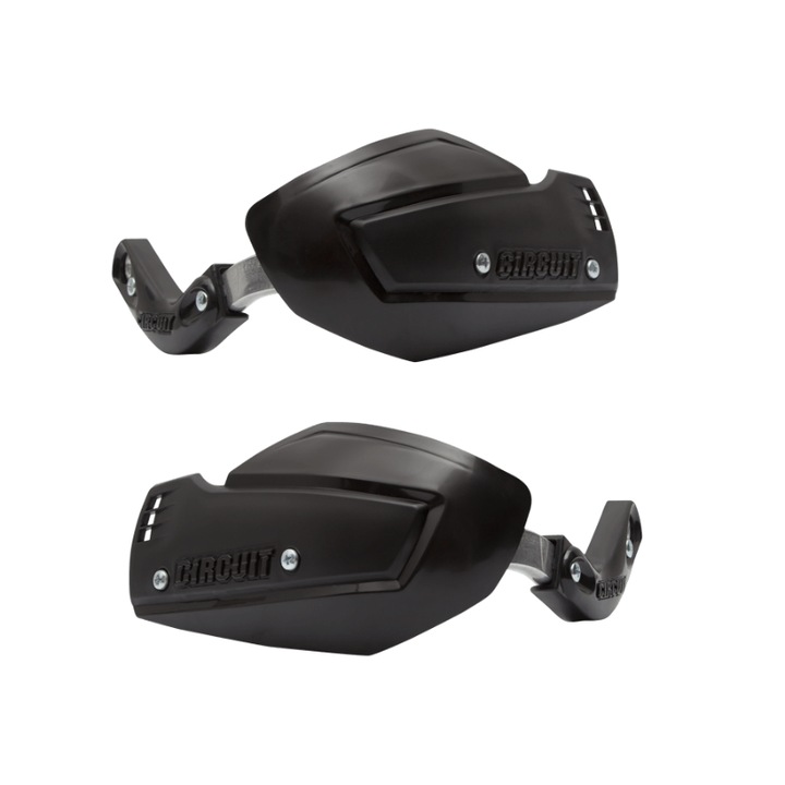 Set 2 protectii maini Alloy, Polipropilena/Aluminiu, Negru