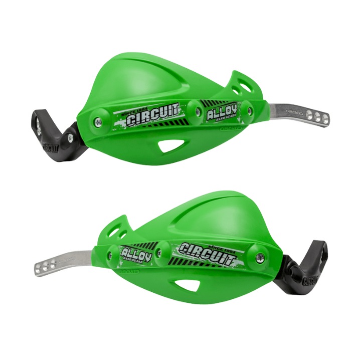 Set 2 protectii maini Alloy, Polipropilena/Aluminiu, Verde