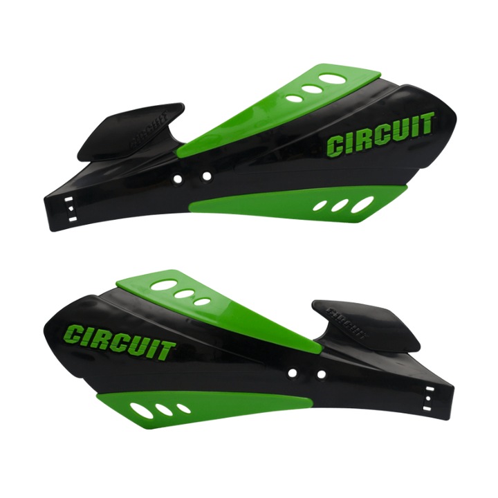 Set 2 protectii maini SX, Polipropilena, Negru/Verde