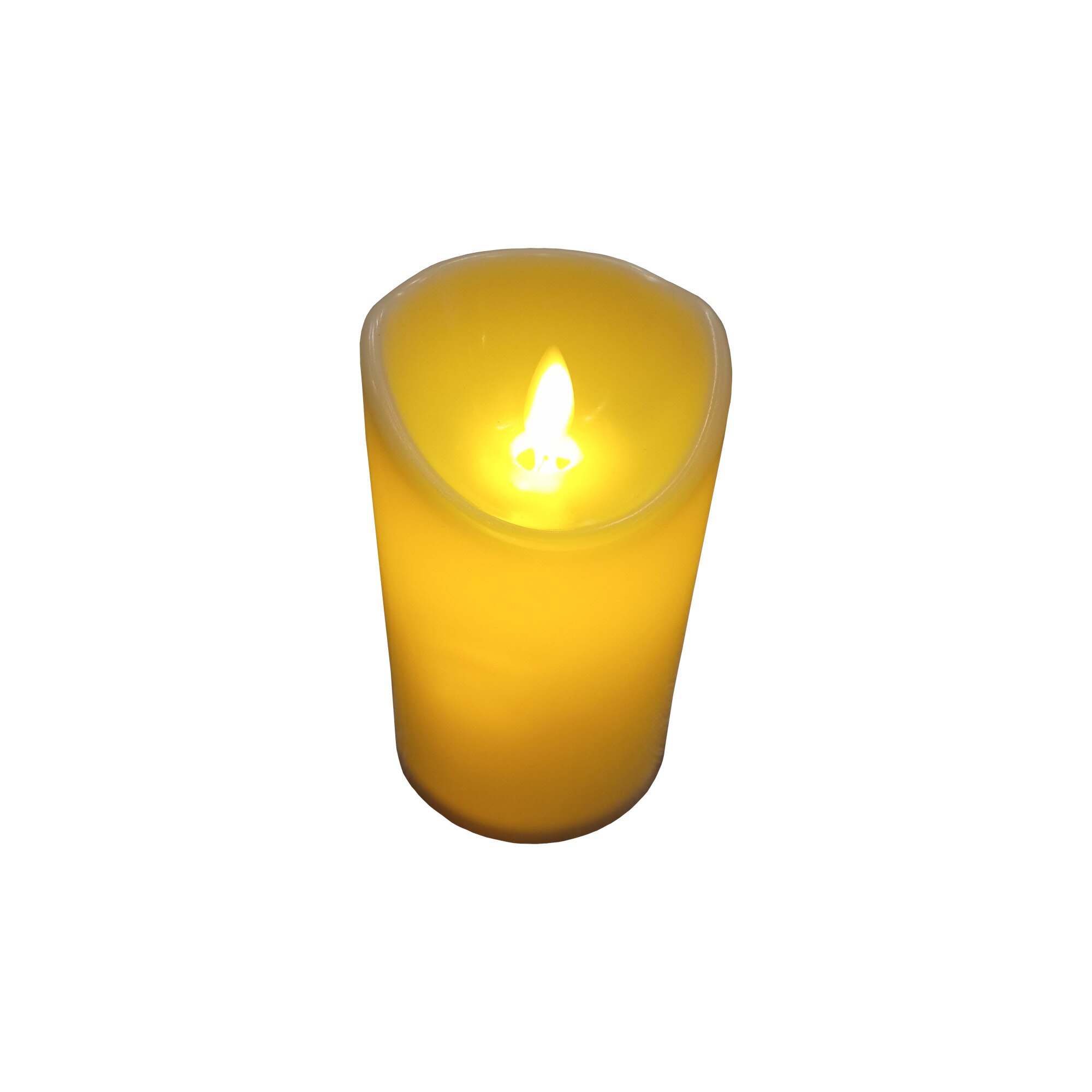 Lumanare Led eOptima® Candle One Plus, Efect Flacara Mobila, 7,5 x 12 cm, Atingere Reala, Alimentare Baterii, Home, Crem