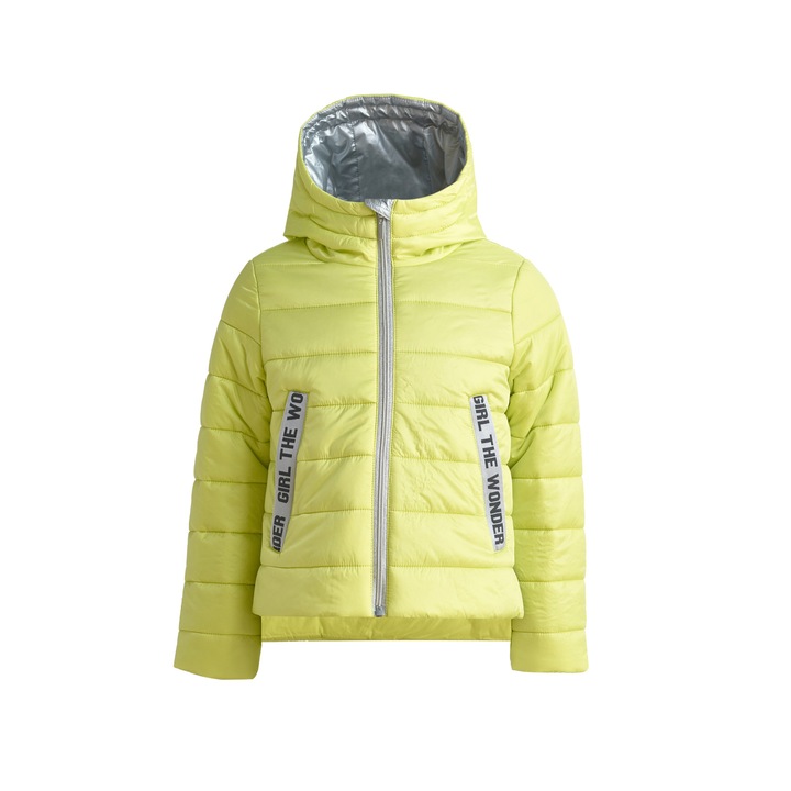 GULLIVER, Steppelt kabát, gyermek, poliészter / nylon, 134-164 cm, sárga