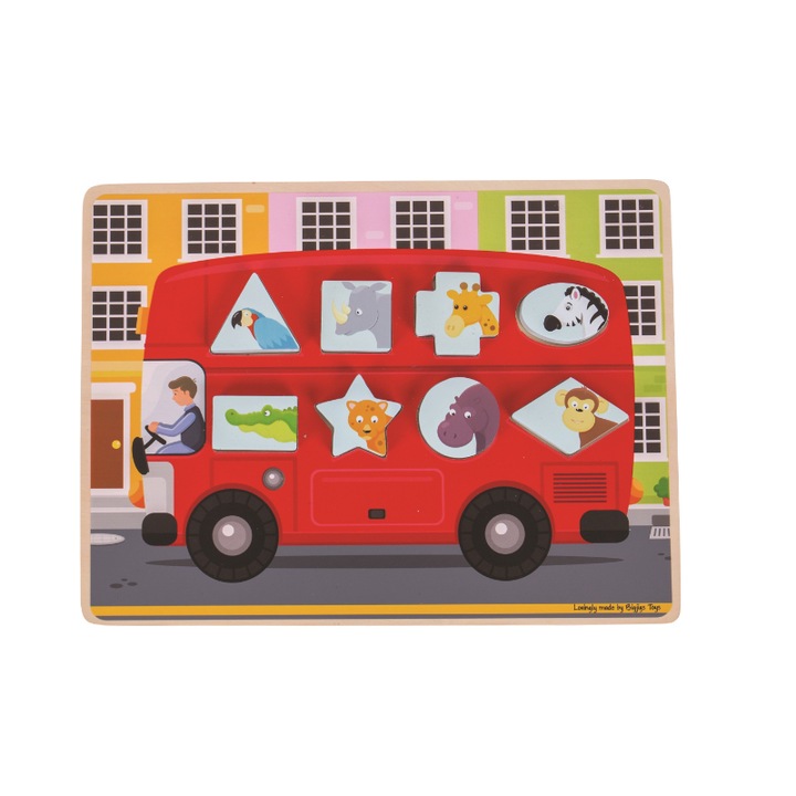 Puzzle Bus with Animals, Multicolor