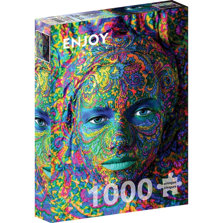 Enjoy - Woman with Color Art Makeup 1000 db-os puzzle