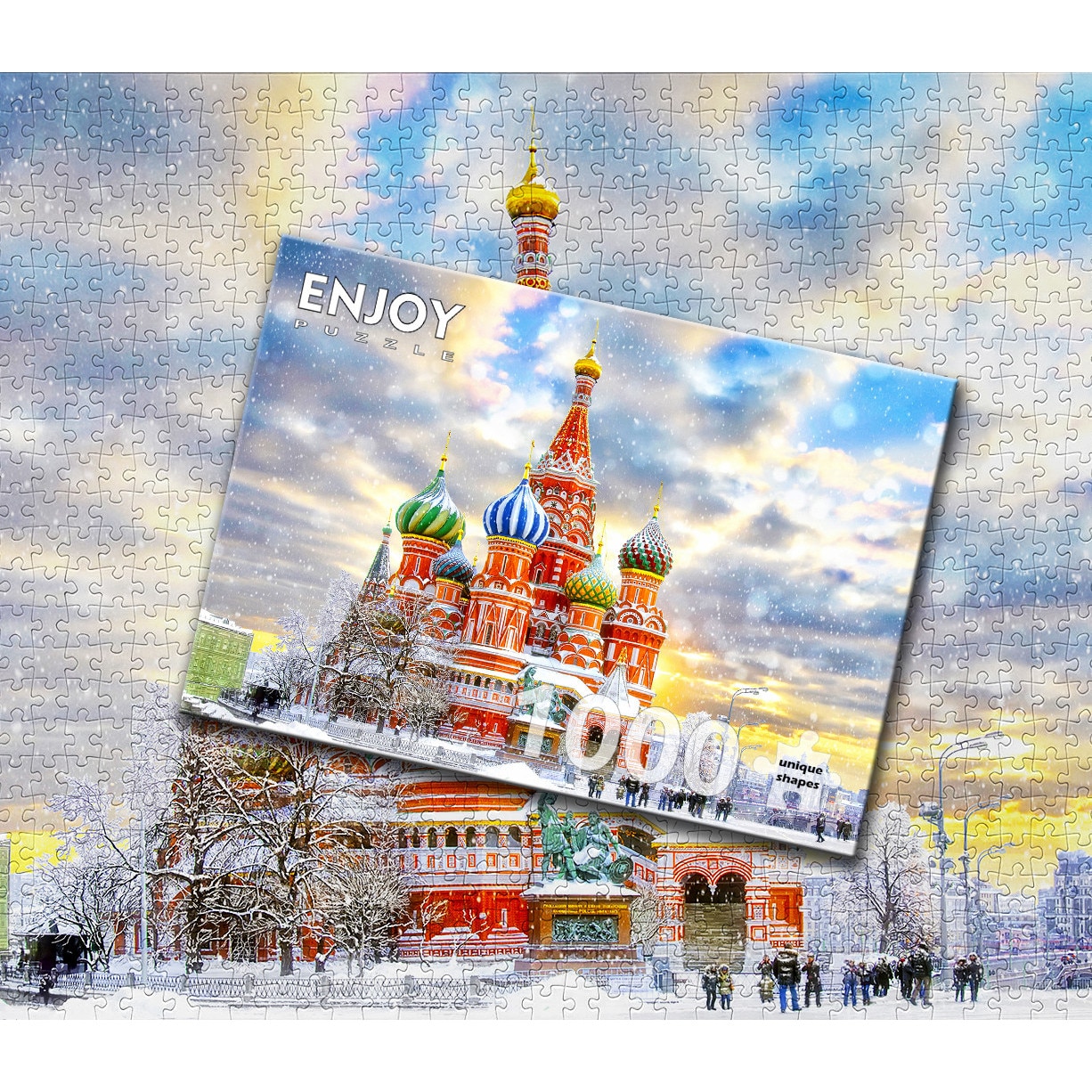 Puzzle 1000 piese Enjoy – Saint Basil's Cathedral, Moscow - eMAG.ro