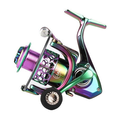 Mulineta spinning Freshwater, 14+1 trepte, pescuit la crap, raport 4.7:1, sarcina maxima 15kg, Multicolor